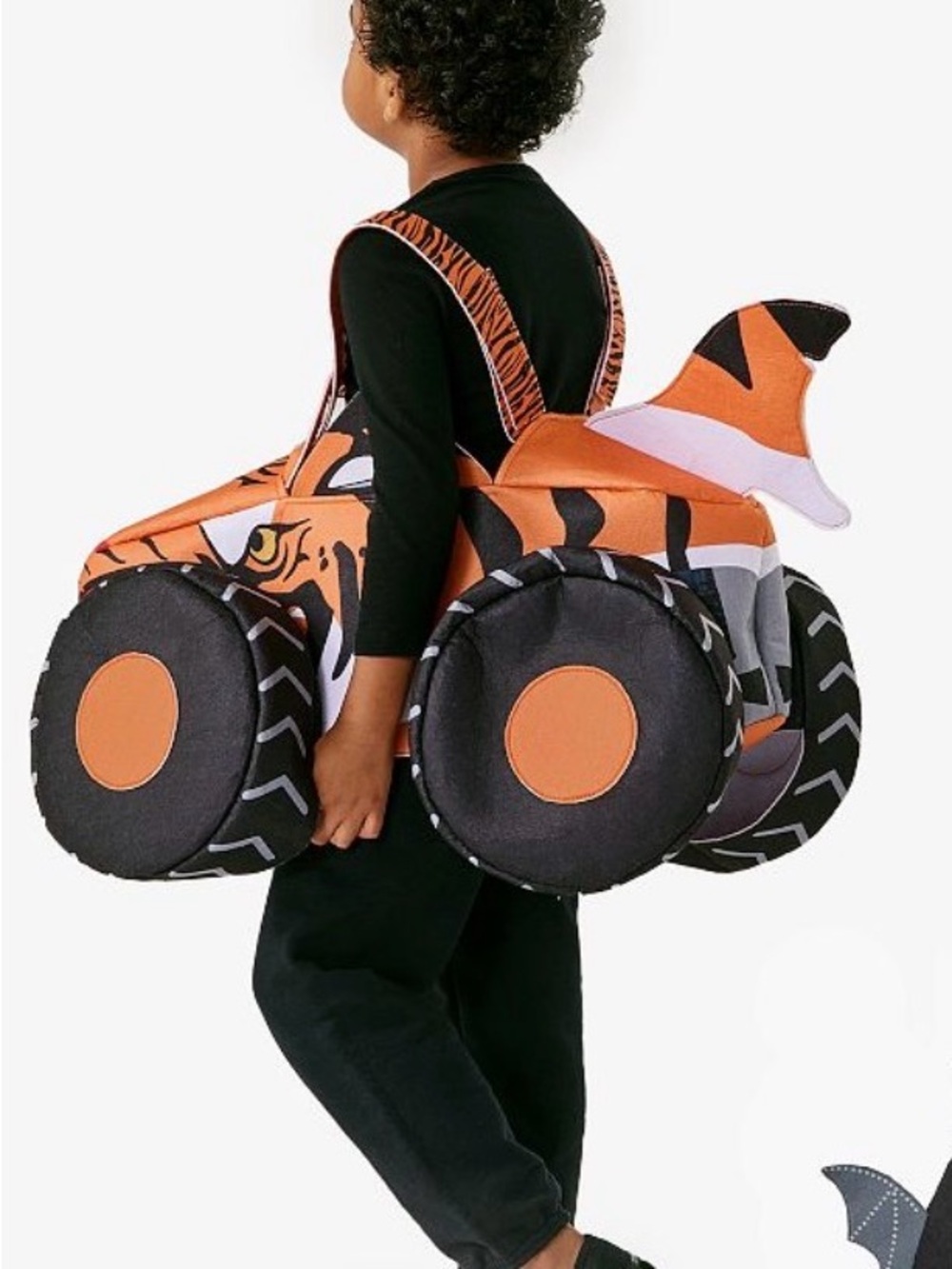 Pottery Barn Hot Wheels Monster Trucks Tiger Shark Ride-On Costume 3T NEW - Picture 6 of 6